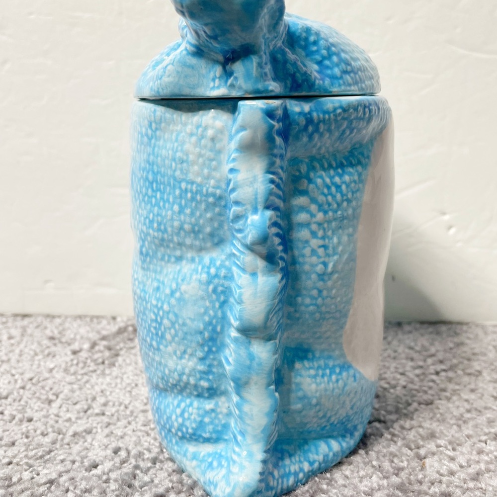 Vintage Holly Hobbie Flower Sack Ceramic Covered Jar Canister 1973 Japan - Picture 5 of 10